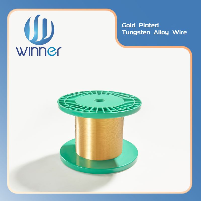 Factory Direct Supply Custom Diameter 0.015mm Gold Coated Tungsten Wire for Semiconductor & LED Industry