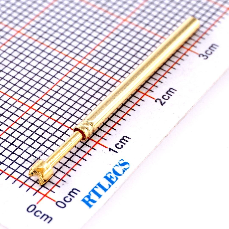 5A 2.03 MM Outer Diameter GKS-003 Pitch Gold-plated Test Probe with BeCu Plunger and Brass Barrel