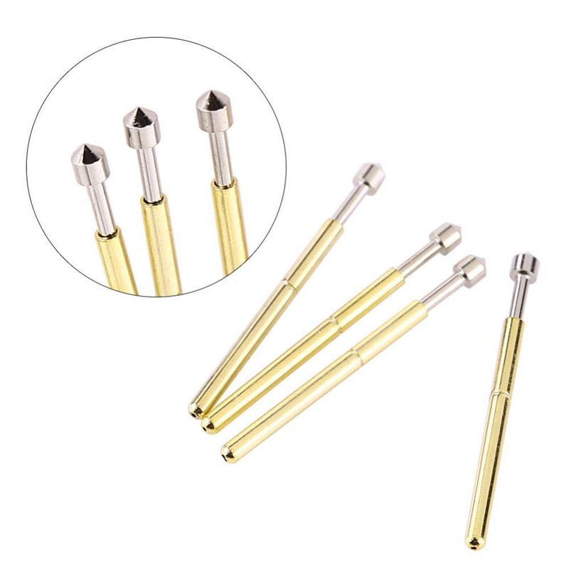 P75-E2 স্প্রিং টেস্ট প্রোব, 1.3 মিমি শঙ্কু মাথা এবং 1.02 মিমি টিউব ব্যাসার্ধ সহ 3A PCB টেস্টিংয়ের জন্য