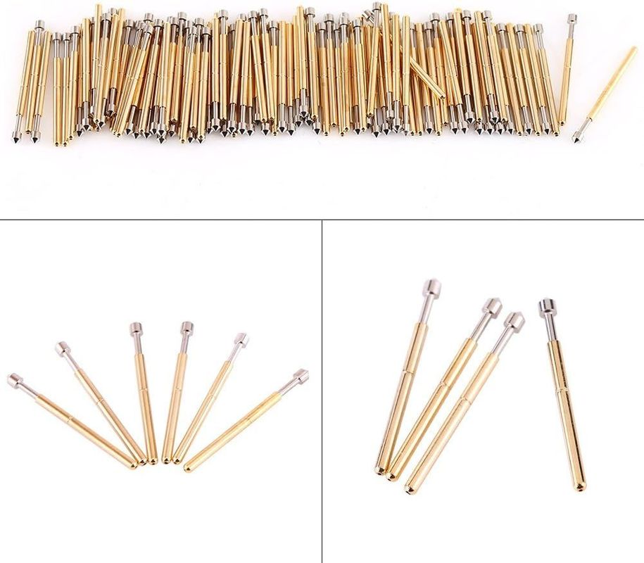 স্প্রিং কন্টাক্ট প্রোব পোগো পিন 3A বর্তমান রেটিং 50mΩ প্রতিরোধের এবং 2.5 মিমি স্ট্রোক পিসিবি পরীক্ষার জন্য