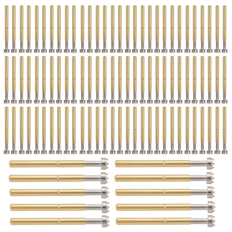 Spring Test Probe P156 H, 100Pcs Spring Loaded Test Pin, 2.36mm Brass Spring Probe with 9 Claws, Industrial Supplies for Testing and Replacement, Durable and Accurate Computer Mac