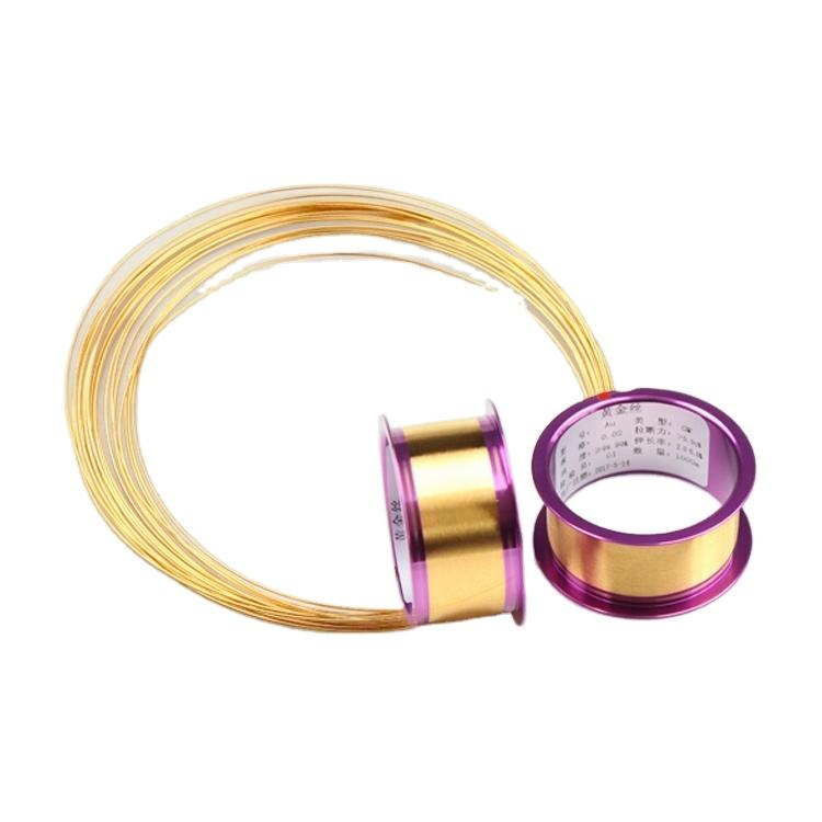 99.999% Fine Gold Bonding Wire with 500/1000 Meters Length and 98% Conductivity for Microelectronics
