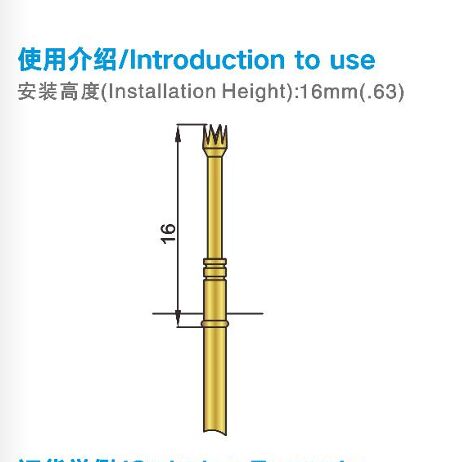আইসিটি অ্যাপ্লিকেশনের জন্য বেকু / এসকে 4 প্লঞ্জার সহ কাস্টম আকারের স্টেইনলেস স্টিল স্প্রিং টেস্ট প্রোব